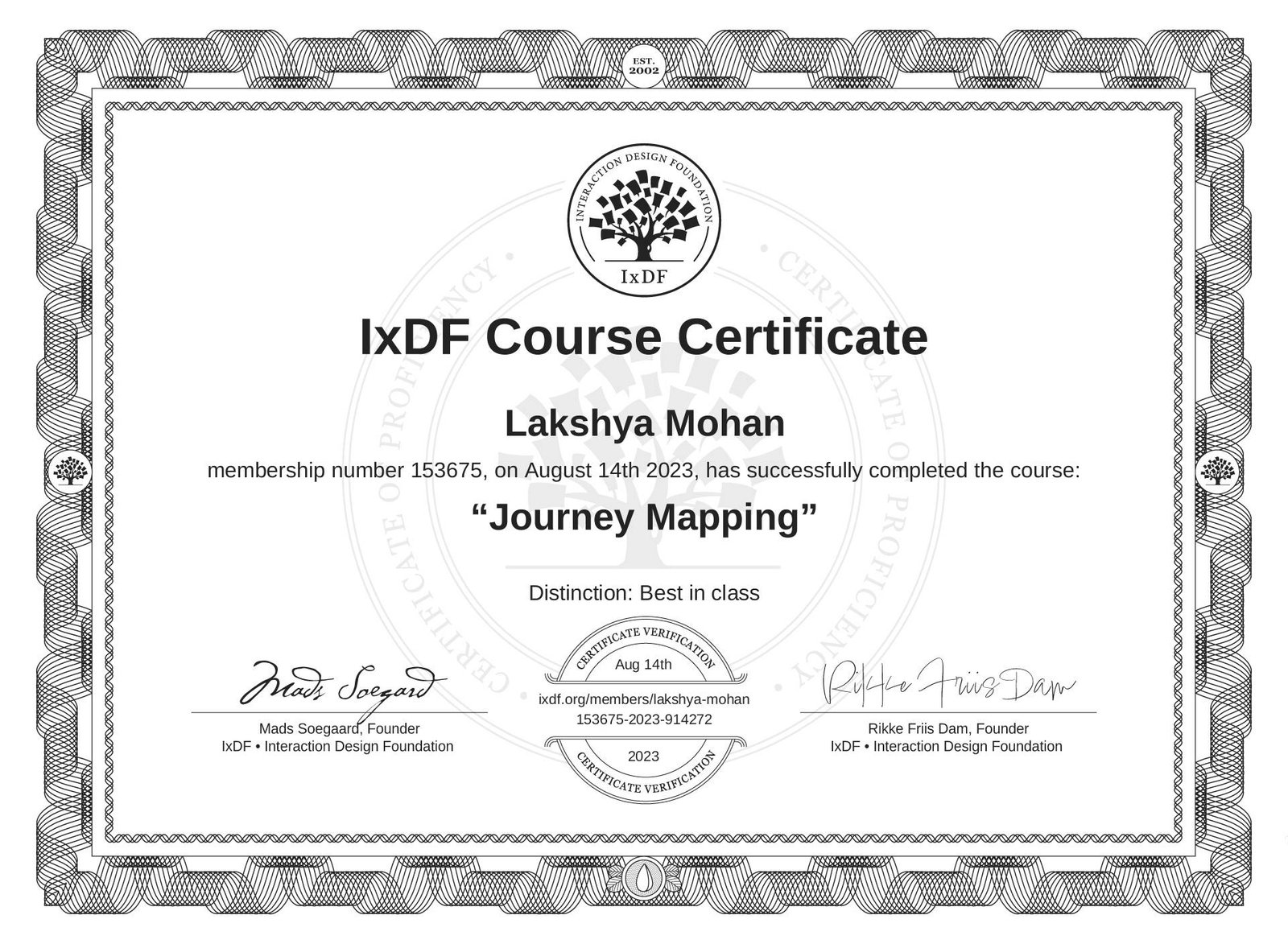 IxDF — Journey Mapping certificate